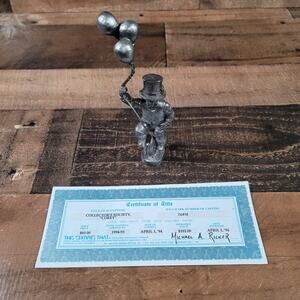 Michael Ricker Collectors Society "Corey"  Pewter Clown With Balloons